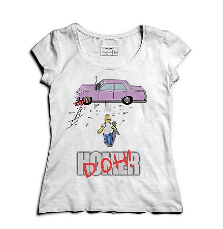 Camiseta Feminina Homer Simpsons - Loja Nerd e Geek - Presentes Criativos