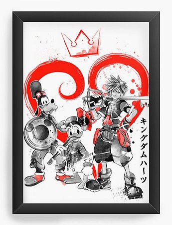 Quadro Decorativo A4 (33X24) Geekz Kingdom Hearts - Loja Nerd e Geek - Presentes Criativos