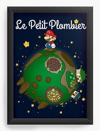 Quadro Decorativo A4 (33X24) Geekz Super Plumber - La Petit - Loja Nerd e Geek - Presentes Criativos