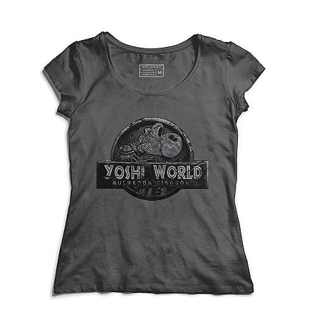 Camiseta Feminina Yoshi World - Loja Nerd e Geek - Presentes Criativos