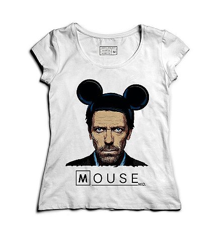 Camiseta Feminina Dr Mouse  - Loja Nerd e Geek - Presentes Criativos