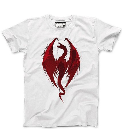 Camiseta Masculina Red Dragon - Loja Nerd e Geek - Presentes Criativos