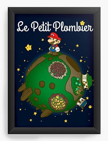 Quadro Decorativo A3 (45X33) Geekz Super Plumber - La Petit - Loja Nerd e Geek - Presentes Criativos
