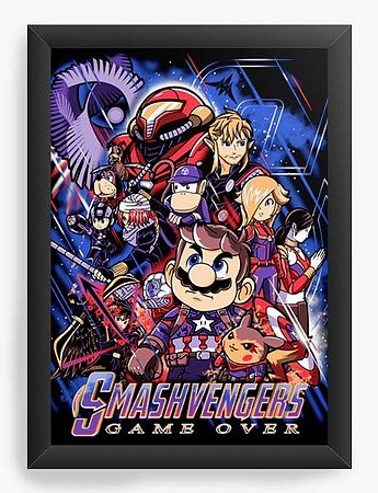 Quadro Decorativo A3 (45X33) Geekz Super Plumber - Smashvengers - Loja Nerd e Geek - Presentes Criativos