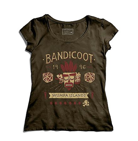 Camiseta Feminina Bandicoot 96- Loja Nerd e Geek - Presentes Criativos