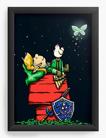 Quadro Decorativo A4 (33X24) Good Grief Link   - Loja Nerd e Geek - Presentes Criativos