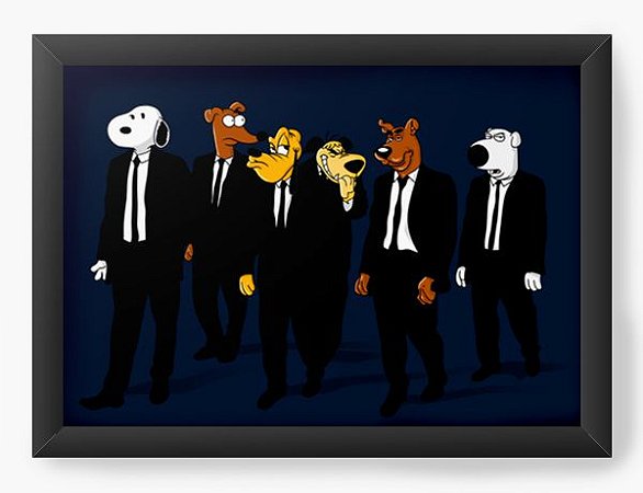 Quadro Decorativo A4 (33X24) Dogs 007 - Loja Nerd e Geek - Presentes Criativos