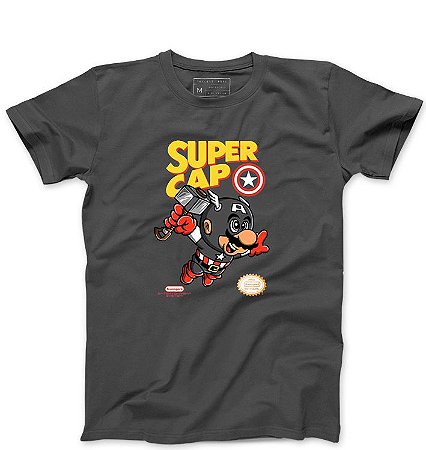 Camiseta Masculina Super Cap - Loja Nerd e Geek - Presentes Criativos