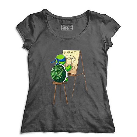 Camiseta Feminina Leonardo - Loja Nerd e Geek - Presentes Criativos