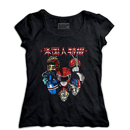 Camiseta Feminina Power Rangers - Loja Nerd e Geek - Presentes Criativos