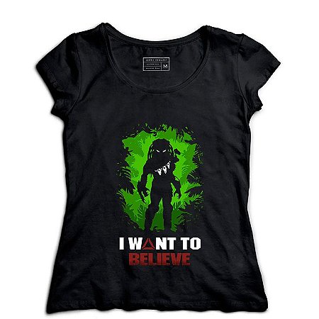Camiseta Feminina Predador - Loja Nerd e Geek - Presentes Criativos