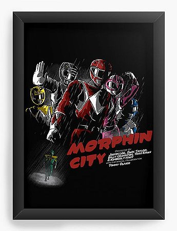 Quadro Decorativo A4 (33X24) Power Rangers - Loja Nerd e Geek - Presentes Criativos