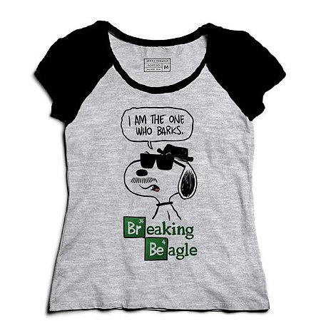 Camiseta Feminina Raglan Mescla Scientist Dog - Loja Nerd e Geek