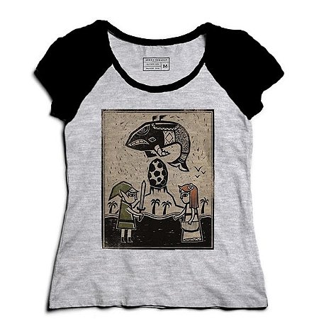 Camiseta Feminina Raglan Mescla My Hero Elf - Loja Nerd e Geek