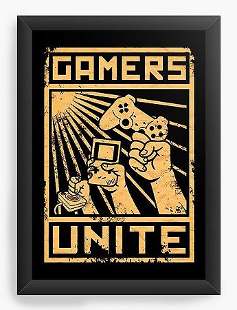 Quadro Decorativo A3 (45X33) Gamers - Loja Nerd e Geek - Presentes Criativos