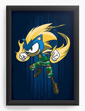 Quadro Decorativo A3 (45X33) Hedgehog - Loja Nerd e Geek - Presentes Criativos