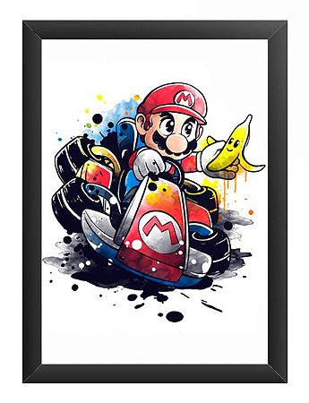 Quadro Decorativo A4 (33X24) Plumber Kart - Loja Nerd e Geek - Presentes Criativos