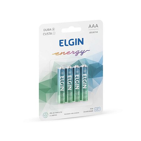 Pilha Alcalina AAA LR03 1.5V Blister C/4 Elgin - 82155