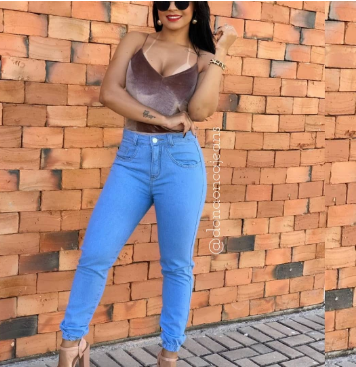 Calça  jogger jeans 100%