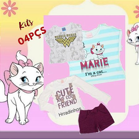 Quatro peças de roupas infantil de marcas,kamylus,Alekids tamanho 04