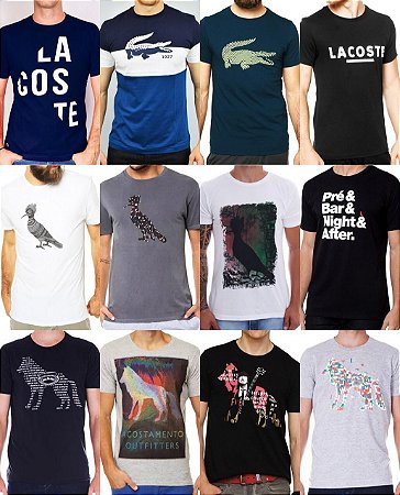 marcas famosas de camisetas masculinas