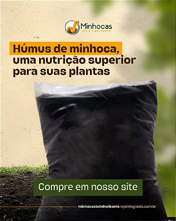 Húmus de Minhoca – Fertilizante / Adubo Orgânico Natural 2 kg