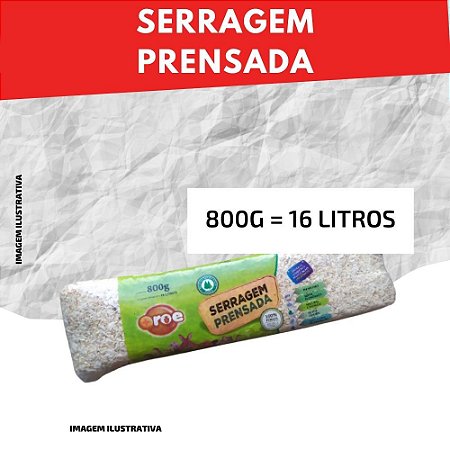 Serragem Prensada 800g Minhocas Belo Horizonte
