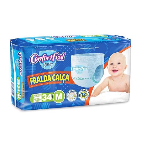 Fralda Calça Descartável Infantil ConfortFral Baby Pants Shortinho Atacado Revenda Barato