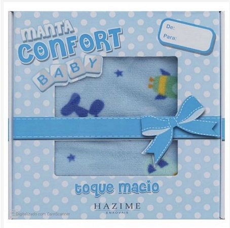 Manta Cobertor Confort Baby Menino Hazime Azul