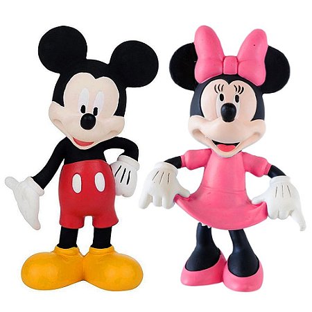 Kit Com 2 Mordedor Para Bebê Macio - Disney - Mickey E Minnie