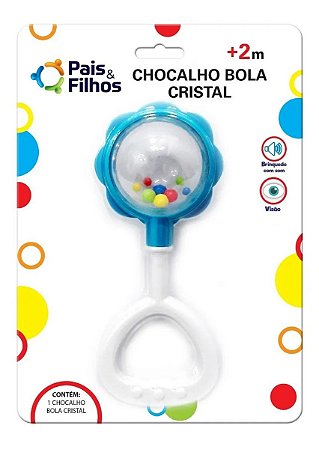 Chocalho Pais E Filhos Bola De Cristal Para Bebes Barulhinho Infantil