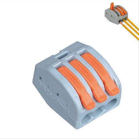 CONECTOR EMENDA 41 3 POLOS 32A CONDUTOR 0,5 - 4MM 415V - CMK413 PSMR