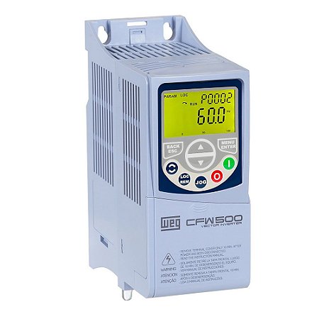 INVERSOR DE FREQUÊNCIA CFW500 TRIFÁSICO 200 - 240VCA 3CV 9,6A - CFW500A09P6T2NB20 WEG