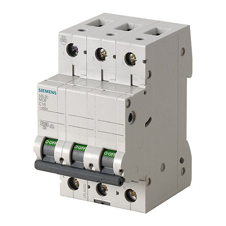 MINI DISJUNTOR 5SL3 TRIPOLAR 20A 4,5KA - 5SL33207MB SIEMENS