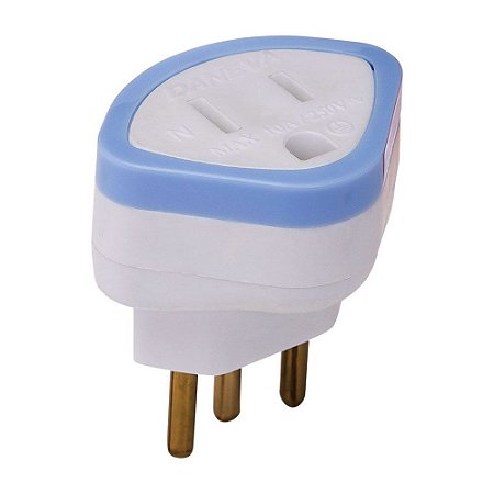 PLUGUE ADAPTADOR RESIDÊNCIAL MACHO 2P + T 10A 250V COR SORTIDA - DN1630 DANEVA LEGRAND