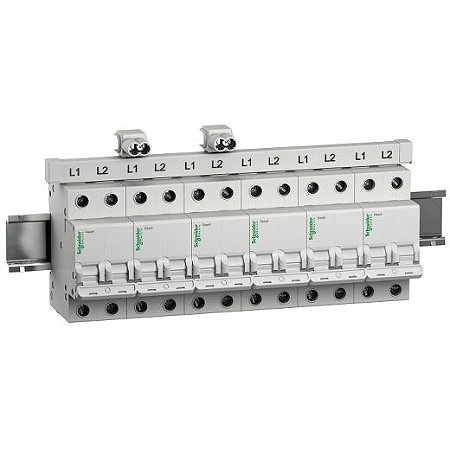 BARRAM. TIPO PENTE DIN BIP.   80A 2 X 28 CIRCUITOS 1000MM