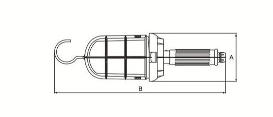 LUMINARIA PEND. ALUM. 1 X 300W E-40 PUNHO ALUM. C/GRADE IP54 CZ