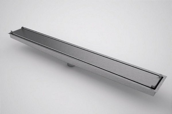 Ralo Linear Oculto ou Invisível de 240 x 8 cm Com Saída Centro vertical