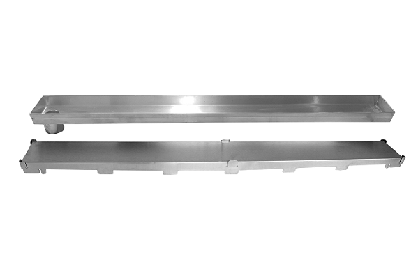 Ralo Linear Oculto De 200 x 8cm  | Saída Ponta Vertical