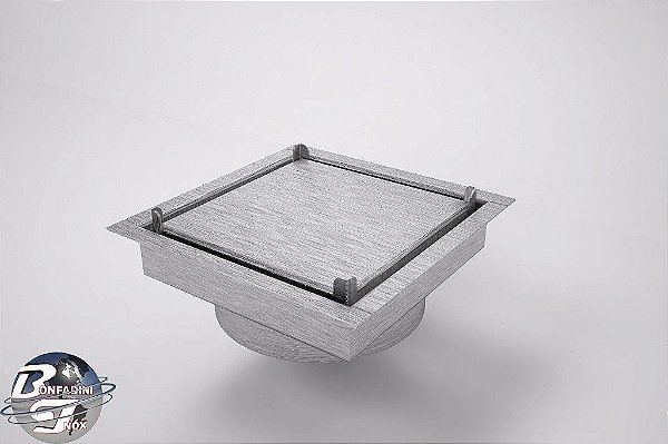 Ralo Invisível Quadrado 10 x 10 cm de Aço Inox