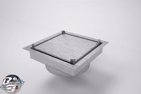 Ralo Invisível Quadrado 15 x 15 cm Inox