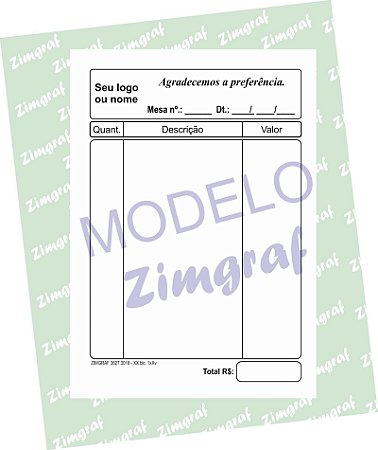 Comandas 7X10 - Modelo 1501