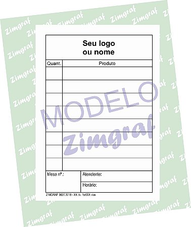 Comandas 7X10 - Modelo 1505