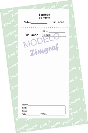 Comandas 10X20 - Modelo 1587