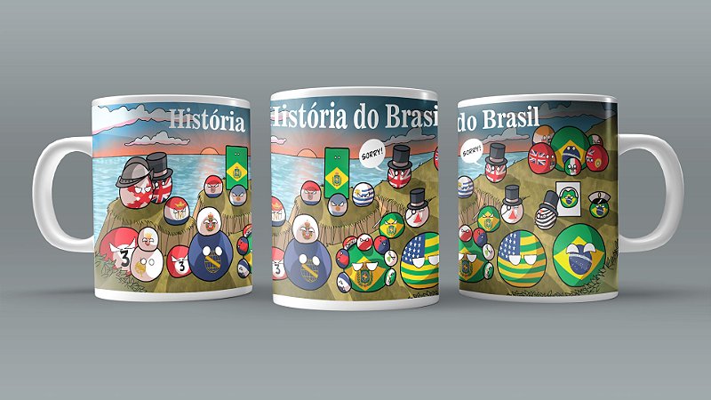 Caneca História do Brasil - Countryballs