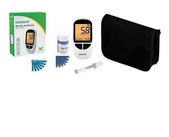 Kit Monitor De Glicose Completo 25 Fitas - Bioland G-500