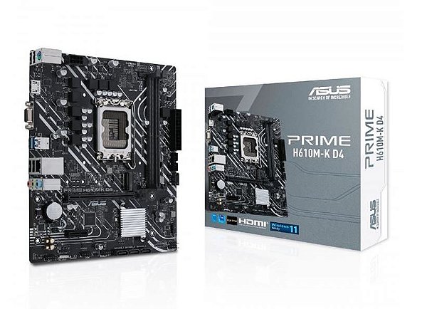 Placa Mae Asus Prime H610M-K D4 DDR4 LGA 1700 - 12100