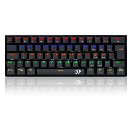 Teclado Mecânico Gamer Redragon LAKSHMI Rainbow Switch Azul K606R - 10636