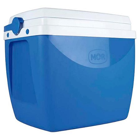 Caixa Térmica cooler 18 L Azul MOR Vira Mesa Porta Copos