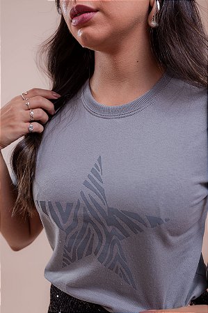 TSHIRT ESTRELA - CINZA